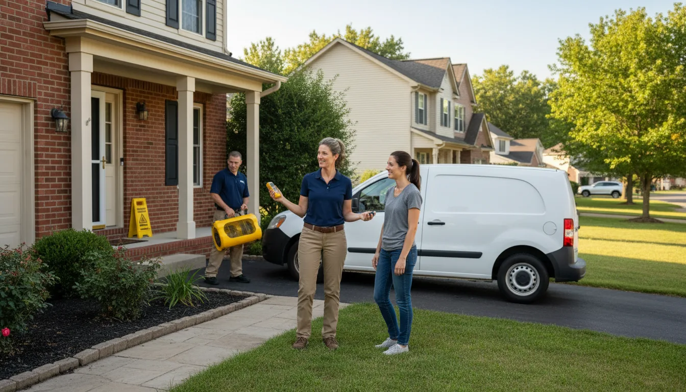 Residential water damage restoration in St Matthews, KY